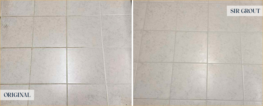 Floor Before and After a Superb Grout Sealing in Creedmoor, TX