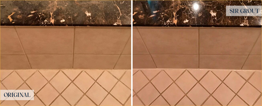 Vanity Top Before and After a Flawless Stone Polishing in Austin, TX