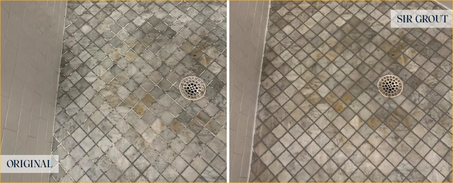 Shower Before and After a Superb Tile Cleaning in Manor, TX