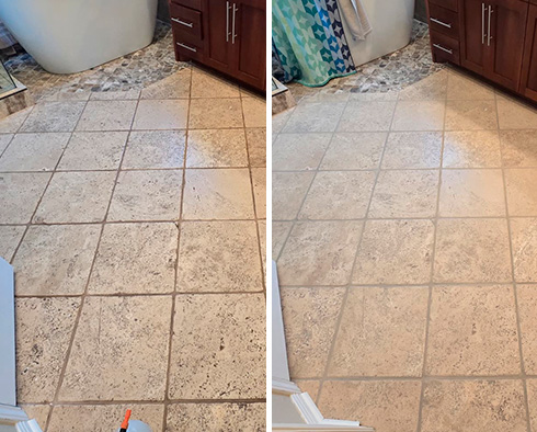 Floor Restored by Our Tile and Grout Cleaners in Briarcliff, TX