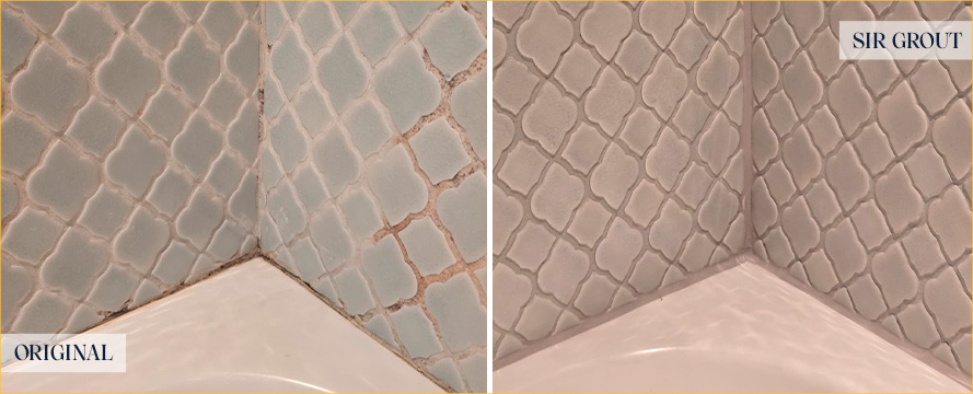 Shower Before and After Our Superb Caulking Services in Creedmoor, TX