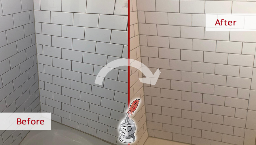 Moldy Shower Before and After a Hard Surface Restoration Service in Austin, Texas