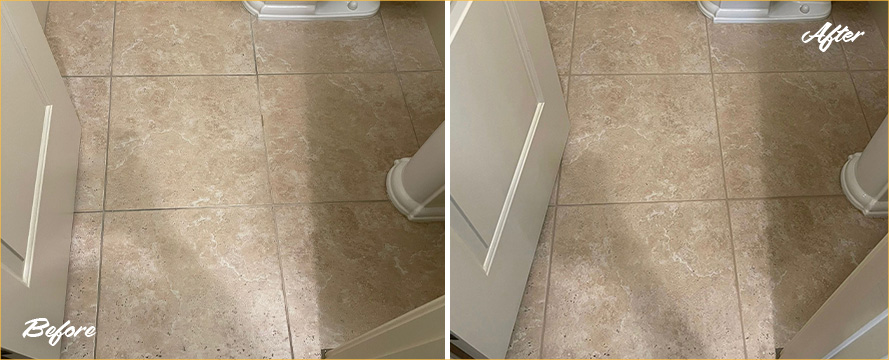 These Floors in Park Ridge Receive a Full Restoration From Our Grout  Cleaning Experts