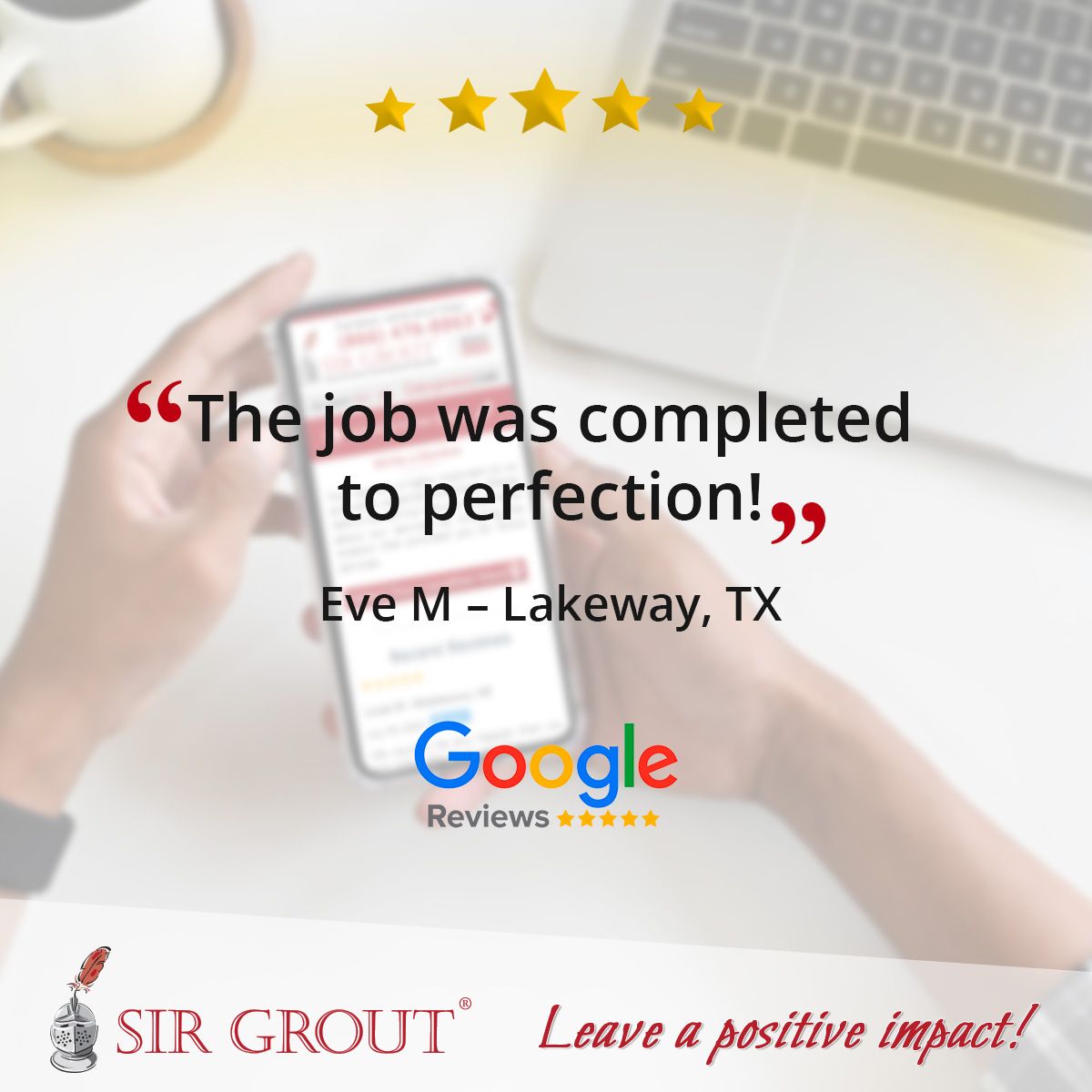 The job was completed to perfection!
